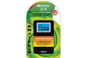 foto van product Batterijoplader compact, plug-in, LCD lader Memorex