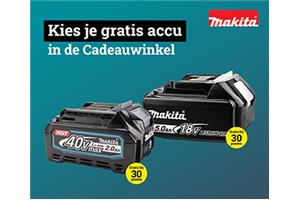 foto van product Makita gratis accu actie