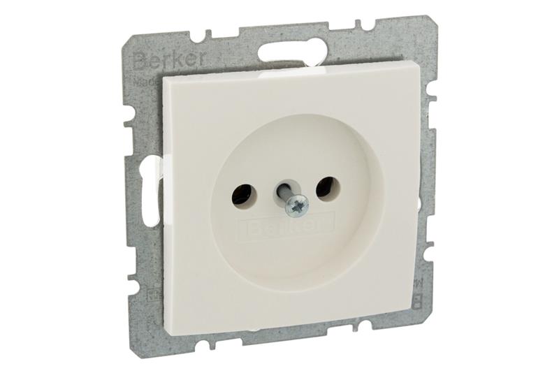 foto van product Wandcontactdoos inbouw 1-voudig wit S1 Berker