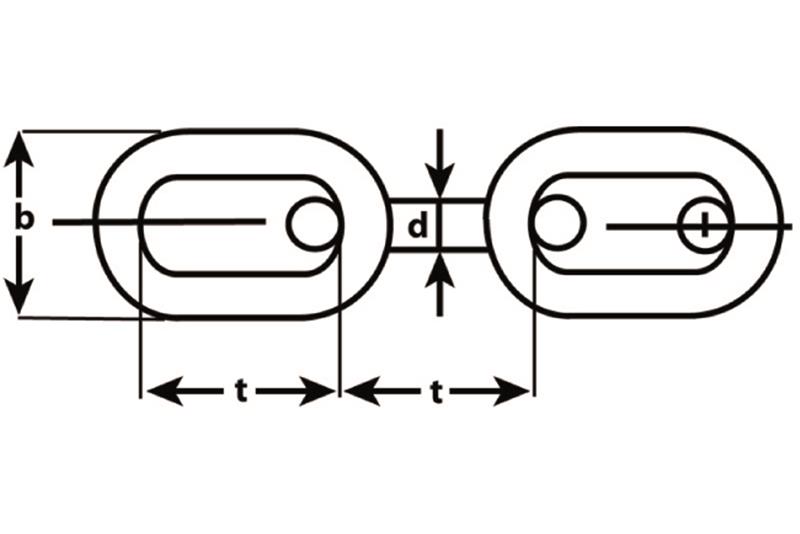 foto van product Sierketting lang 2,8 mm staal wit DX